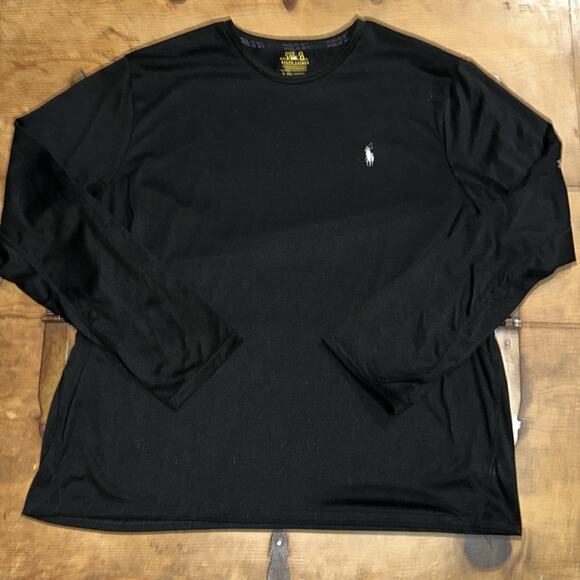 Ralph Lauren Black Long Sleeve Lightweight T-shirt Size  XXL - Picture 1 of 5